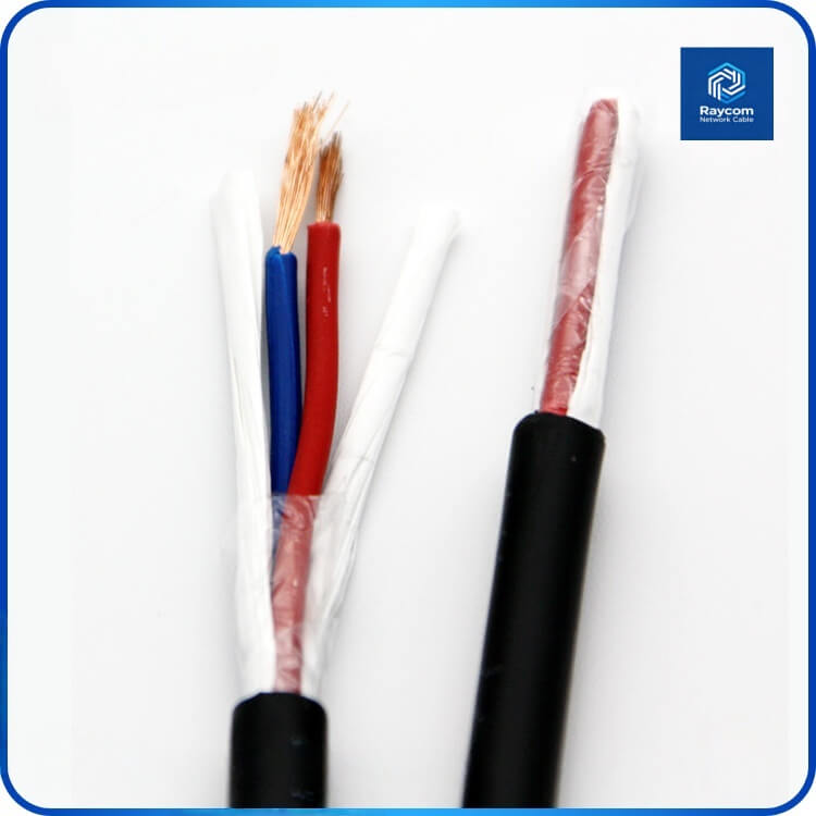 Flexible PVC Sheath 2 Core Bare Copper Power Cable Cord for LED & CCTV - Raycom - 图片 4