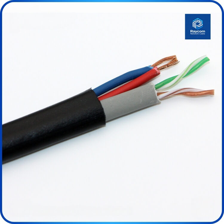 Outdoor UTP 4+2 Siamese Network Cable Unshielded Cat5e LAN Cable Cat6 Communication Cables for Sale - Raycom - 图片 4