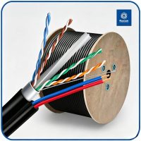 Outdoor Utp Cat5e Cat6 Cable Network Cable with 2C Power Electric Wire for Cctv Camera Security System - Raycom