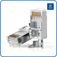 Cat5e Cat6 Cat6a Cat7 Transparent Pass Through RJ45 Crystal Head, UTP FTP SFTP 8P8C Network Plug- Raycom